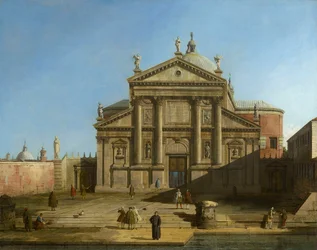 Canaletto - San Giorgio Maggiore dans un décor de capriccio vers 1744