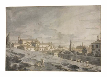 Vue de Padoue depuis les murs de la ville avec l