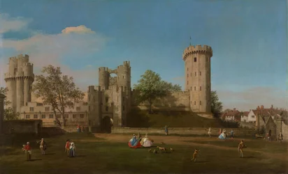 Château de Warwick, façade est depuis la cour extérieure, 1752