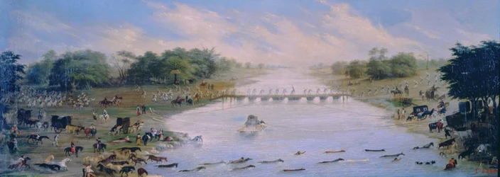 Traversée de la rivière Riachuelo, Buenos Aires, Argentine