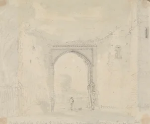 Arcade en brique jouxtant la grande porte du monastère de Saint-Augustin, Canterbury