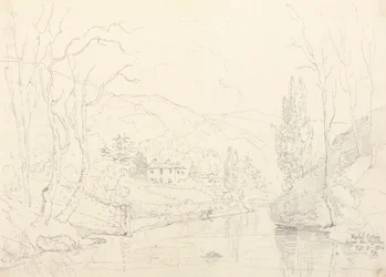 Cottage de Rydal depuis le pont, 8 février 1836