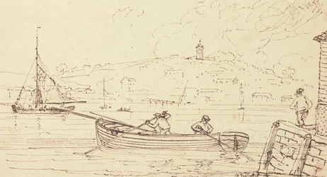 Croquis de bateliers, West Cowes, 16 février 1826