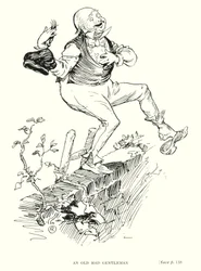 Personnage de Dickens : Un Vieux Monsieur Fou