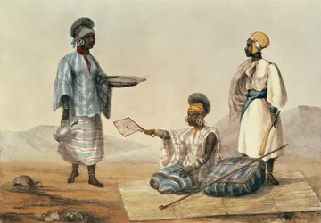 Personnes noires du Soudan, planche tirée de «Récit de voyages en Afrique du Nord», gravée par M. Gauci (actif 1810-46), 1821