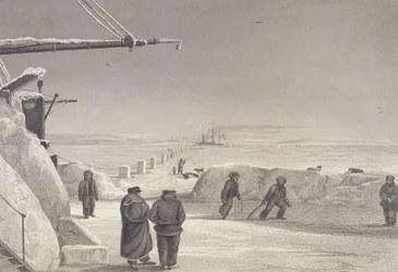 Situation des navires de S.M. Fury et Hecla à Igloolik, 1822-23, du 