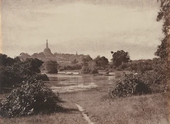 Rangoon. Vue près du lac, 1855