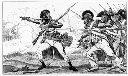 Les Volontaires en sabots à la bataille de Valmy, 20 septembre 1792, illustration de 