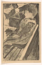 Enfants dans des bancs d