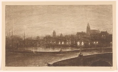 Pont à Rotterdam la nuit