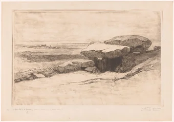 Dolmen de Rondossec sur la côte près de Plouharnel