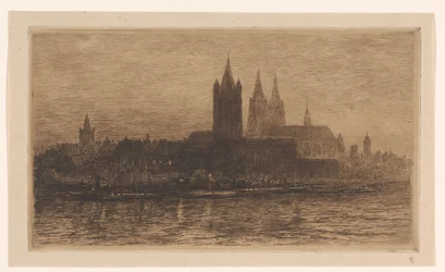 Vue de Cologne le soir