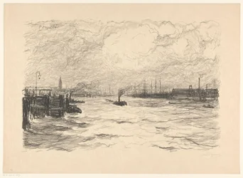 Remorqueur dans le port de Hambourg