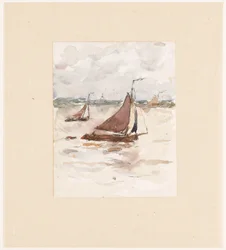 Bateaux de pêche à voile sur l