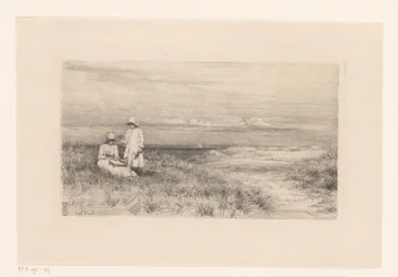 Femme et fille dans les dunes