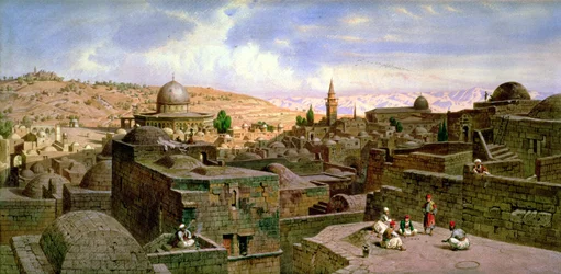 Vue de Jérusalem, avec le Dôme du Rocher, 1864