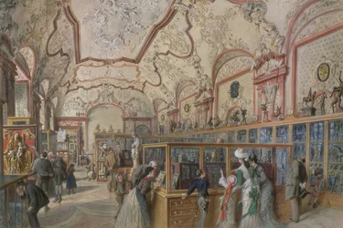 La Salle de Marbre de la Galerie Ambraser au Belvédère inférieur, Vienne, 1876