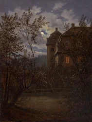 Le château de Milkel au clair de lune, vers 1833-35