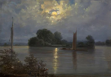 Pleine lune près de Pillnitz