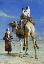 Une famille bédouine à Wadi Musa, désert syrien, 1859