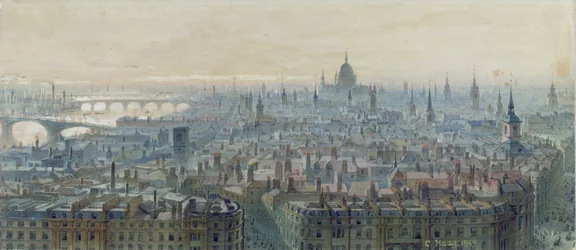 Panorama de Londres depuis le sommet du Monument, vue vers l
