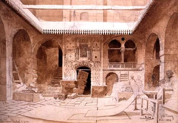 Le Bazar de tapis Chan Chaleel au Caire, 1858
