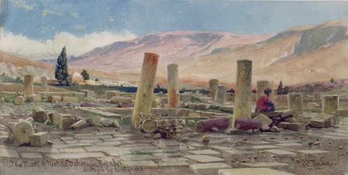 La mosquée de Melike près de Baalbek détruite par un tremblement de terre, 1859