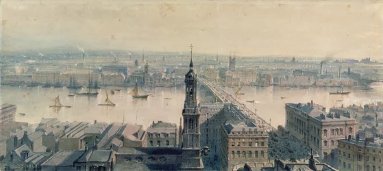 Vue de Londres depuis le Monument regardant vers le sud, 1848
