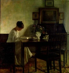 Fille lisant à l