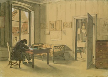 Erwin Speckter dans sa maison de Munich
