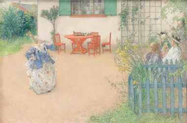 Lisbeth en tant que la princesse maléfique dans le conte de fées "Fågel Blå" par P.D.A. Atterbom