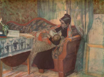 Mère et enfant, c1900