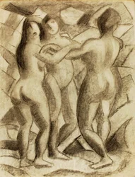 Groupe de trois nus féminins