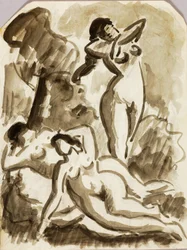 Groupe de trois nus