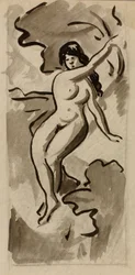 Femme nue assise