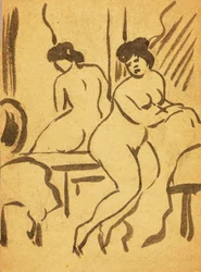 Femme nue assise