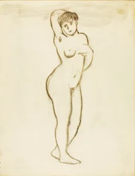 Nu féminin debout