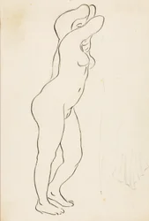 Nu féminin debout