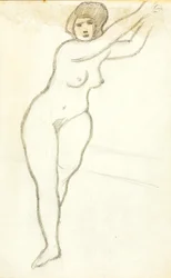 Nu féminin debout