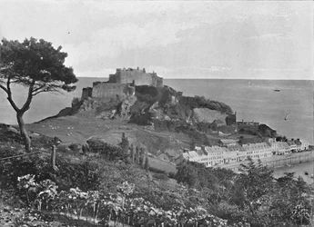 Château de Mont Orgueil, Jersey, vers 1896