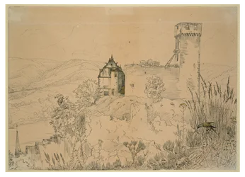 Château de Hirschhorn sur le Neckar (avec le faucon)