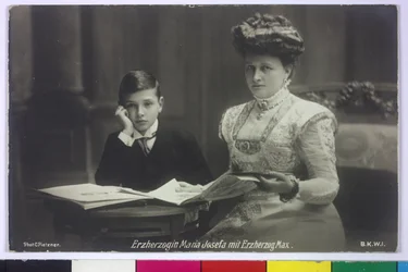 Archiduchesse Marie Josefa avec leur fils Max