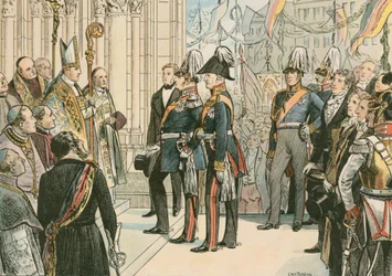 Frédéric-Guillaume IV, roi de Prusse, à la cathédrale de Cologne en 1848