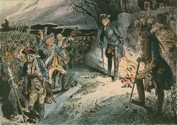 Frédéric le Grand (1712-1786) après la défaite à la bataille de Hochkirch en 1758