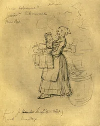 Die Kellnerin, milieu-fin du XIXe siècle, vers 1924