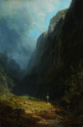 Dans la haute vallée alpine avec le mont Wendelstein