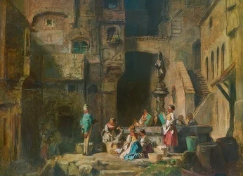 Blanchisseuses à la fontaine
