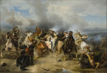 La mort du roi Gustave II Adolphe de Suède à la bataille de Lützen