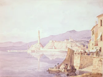 Le port de Gênes, 1835