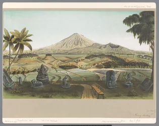 Vue du mont Sumbing à Java